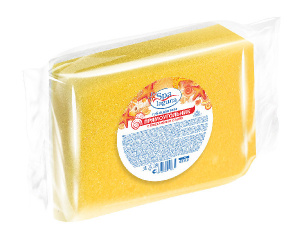 Губка для тела "Laguna Spa" ПРЯМОУГОЛЬНИК с массажным слоем, 1 шт.