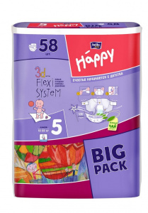 Детские подгузники Bella Baby Happy Junior вес 12-25 кг., 58 шт. Детские подгузники Bella Baby Happy Junior вес 12-25 кг., 58 шт.