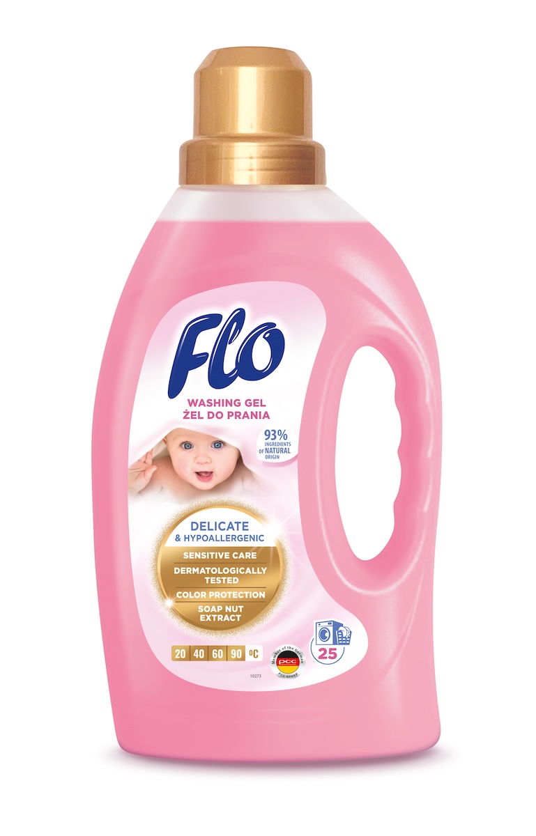 Жидкость для стирки деликатных тканей FLO Delicate 1 л.  Жидкость для стирки деликатных тканей FLO Delicate 1 л.
