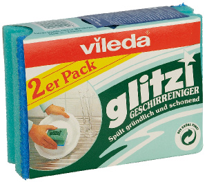 Губка VILEDA Glitzi для посуды, 2 шт. Губка VILEDA Glitzi для посуды, 2 шт.