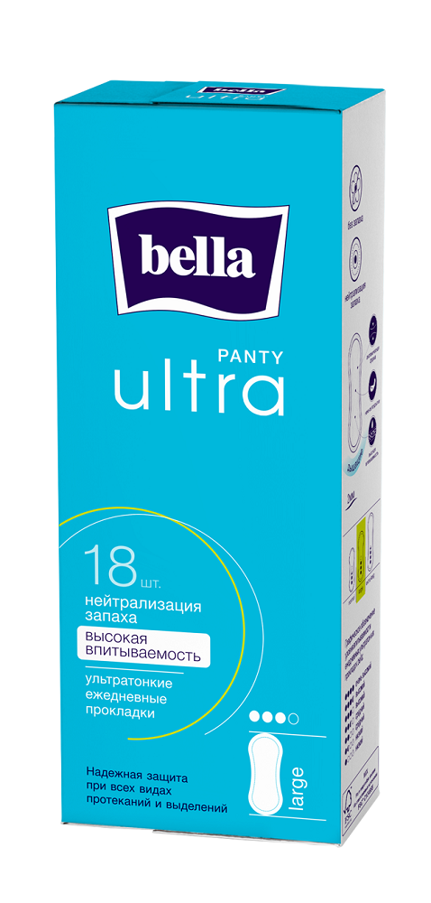 Ежедневные прокладки 'Bella Panty Ultra Large по 18 шт