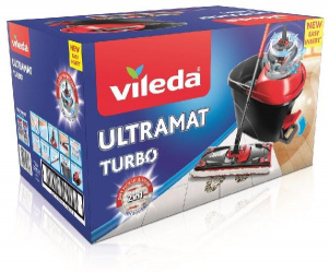 Набор для уборки Ultramat Turbo Vileda (швабра + ведро с педальным отжимом), цвет серый Набор для уборки Ultramat Turbo Vileda (швабра + ведро с педальным отжимом), цвет серый
