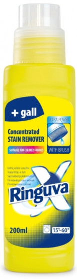 RINGUVA X  жидкий пятновыводитель с желчью с  щеткой 200 мл