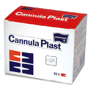 Повязка стерильня CANNULA PLAST 8см х5,8см/50шт. для фиксацийй канюль,нетканная
