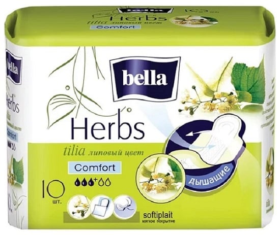 Классические прокладки Bella Herbs Tilia Comfort 10шт.