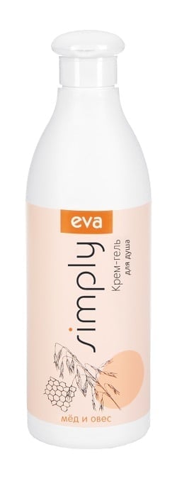 Крем-гель для душа Eva Simply с мёдом и овсом 500 мл. Крем-гель для душа Eva Simply с мёдом и овсом 500 мл.