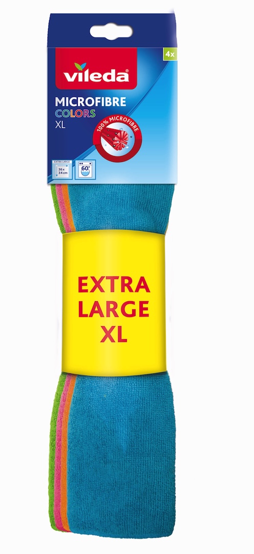 VILEDA салфетка Microfibre Colors XL 4 шт