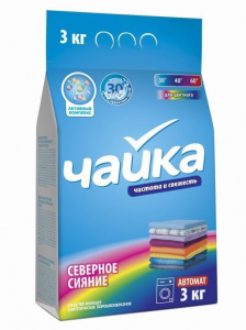 Стиральный порошок для цветного белья Чайка Северное сияние (автомат) 3 кг.