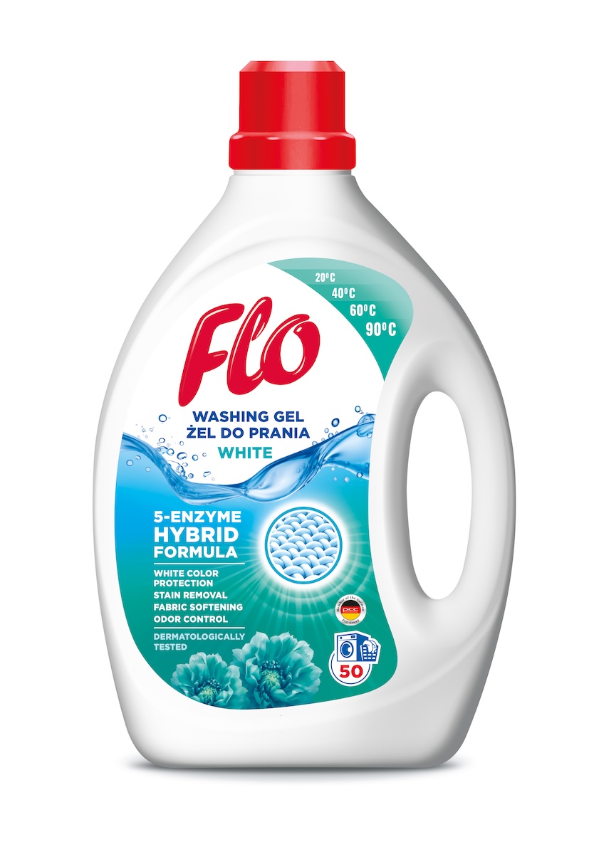 FLO Hybrid Formula Гель  для стирки белого белья 2л