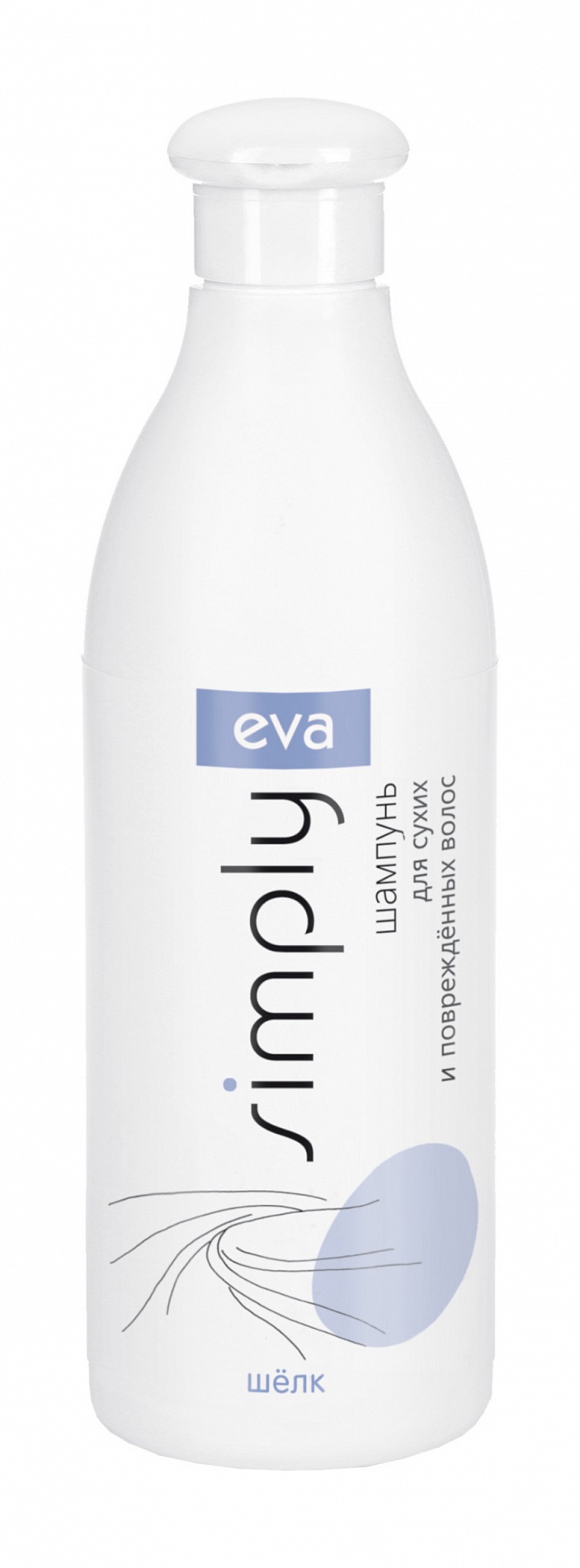 Шампунь Eva Simply с шёлком для сухих и повреждённых волос 500 мл.