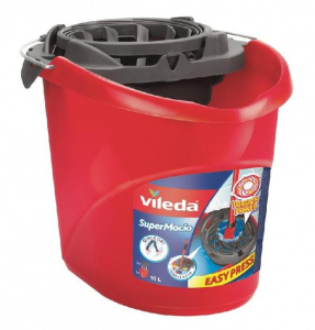 Ведро Wishmop VILEDA с насадкой для отжима швабры, 12л. Ведро Wishmop VILEDA с насадкой для отжима швабры, 12л.
