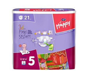 дет. подгузники Baby Happy Junior 21 шт., вес 12-25 кг №5 дет. подгузники Baby Happy Junior 21 шт., вес 12-25 кг №5