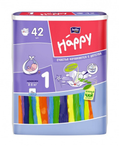 Детские подгузники Bella Baby Happyborn вес 2-5 кг., 42 шт. Детские подгузники Bella Baby Happyborn вес 2-5 кг., 42 шт.