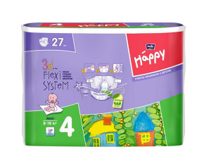 Детские подгузники Bella Baby Happy Maxi вес 8-18 кг., 27 шт. Детские подгузники Bella Baby Happy Maxi вес 8-18 кг., 27 шт.
