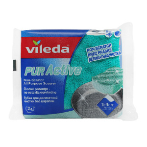 Губка VILEDA PUR-Active для посуды, 2 шт. Губка VILEDA PUR-Active для посуды, 2 шт.