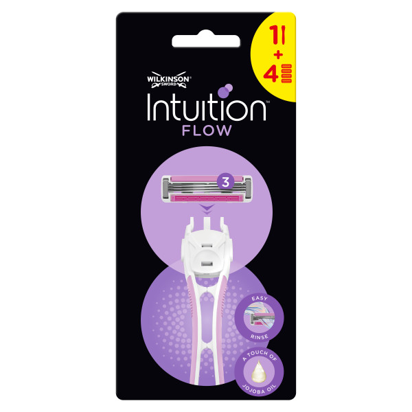 Wilkinson Sword Intuition Flow станок для бритья + 4 сменные кассеты