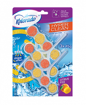 Kolorado туалетный блок Hyper Clean 3x45 г., Citrus Fizz