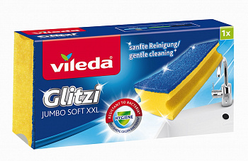 VILEDA губка для уборки Glitzi Jumbo Soft XXL деликатная 1 шт
