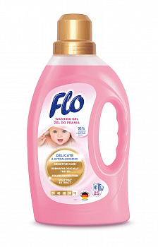 Жидкость для стирки деликатных тканей FLO Delicate 1 л.  Жидкость для стирки деликатных тканей FLO Delicate 1 л.