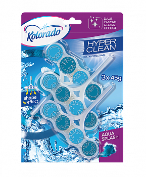 Kolorado туалетный блок Hyper Clean 3x45 г., Aqua Splash