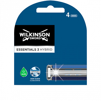 Wilkinson Sword Essentials 3 Hybrid сменные кассеты 4 шт