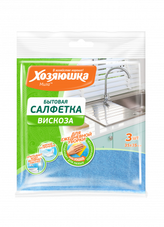 изображение Салфетка бытовая вискоза "ХОЗЯЮШКА Мила", 3 шт. Салфетка бытовая вискоза "ХОЗЯЮШКА Мила", 3 шт. фотография товара