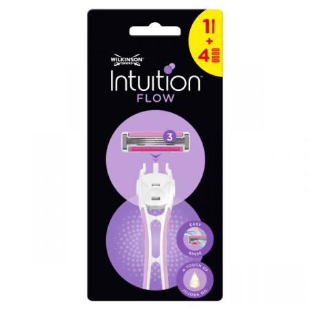 Wilkinson Sword Intuition Flow станок для бритья + 4 сменные кассеты фотография товара