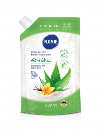 FLOMIE жидкое крем мыло Aloe Vera 900ml фотография товара