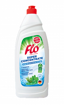 FLO PURE концентрированная жидкость для мытья посуды TEA TREE&MINT   900ml FLO PURE концентрированная жидкость для мытья посуды TEA TREE&MINT   900ml