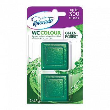 Kolorado таблетка для бачка унитаза WC Colour 2x45 г., Зеленый
