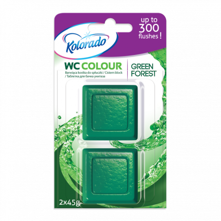 Kolorado таблетка для бачка унитаза WC Colour 2x45 г., Зеленый