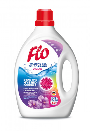 FLO Hybrid Formula Гель  для стирки цветного  белья 2л фотография товара