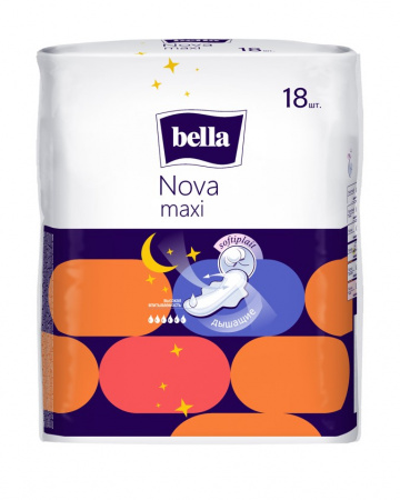 изображение Классические прокладки Bella Nova Maxi 18 шт. Классические прокладки Bella Nova Maxi 18 шт. фотография товара
