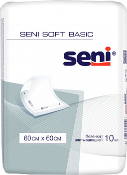 Пеленки гигиенические Seni soft Basic 60 x 60 см 10 шт.