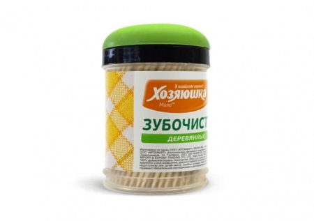 Зубочистки баночка "ХОЗЯЮШКА Мила", 200 шт. фотография товара