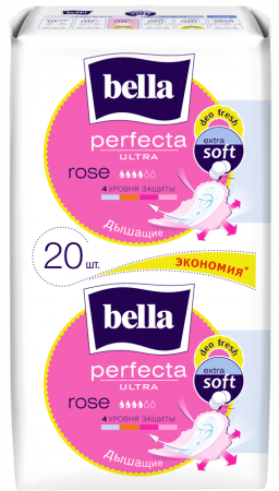 Ультратонкие прокладки Bella Perfecta Ultra Rose deo fresh 20 шт. фотография товара