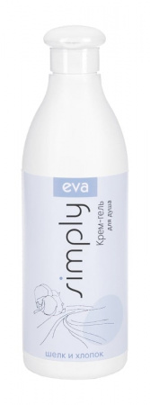 Крем-гель для душа Eva Simply с шёлком и хлопком 500 мл. фотография товара