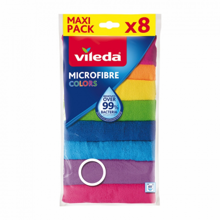 VILEDA салфетка Microfibre Colors 8 шт фотография товара