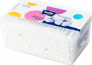 Ватные палочки bella cotton 350 шт. (квадрат)