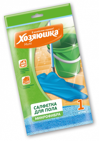 изображение "ХОЗЯЮШКА Мила"  салфетка для пола микрофибра 280 гр/м2, 50*60см 1 шт. "ХОЗЯЮШКА Мила"  салфетка для пола микрофибра 280 гр/м2, 50*60см 1 шт. фотография товара