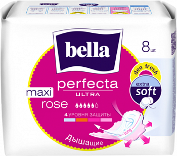 Ультратонкие прокладки Bella Perfecta Ultra Maxi Rose 8 шт.