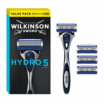 Wilkinson Sword Hydro 5 станок для бритья + 4 сменные кассеты