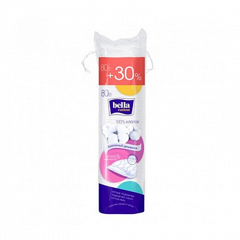 Ватные диски Bella Cotton 80+30 шт. Ватные диски Bella Cotton 80+30 шт.