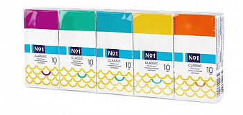 Носовые платочки Bella №1 Classic двухслойные 10 х 10 шт. Носовые платочки Bella №1 Classic двухслойные 10 х 10 шт.