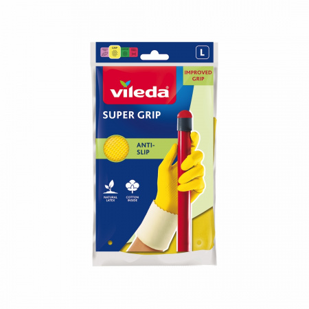 VILEDA перчатки противоскользящие Super Grip L фотография товара