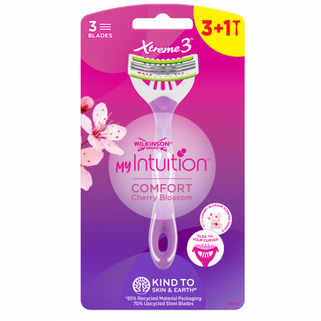 Wilkinson Sword MyIntuition Xtreme3 Comfort Cherry Blossom, 3+1 шт фотография товара