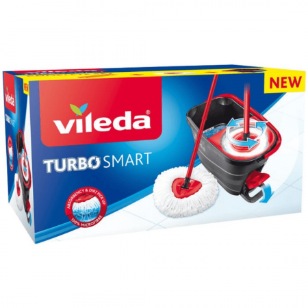 изображение Набор для уборки Turbo Smart VILEDA (швабра-ведро) Набор для уборки Turbo Smart VILEDA (швабра-ведро) фотография товара