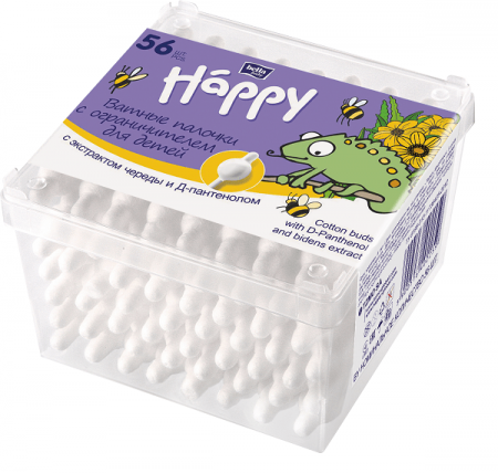 Ватные палочки Bella Baby Happy с экстрактом череды 56 шт. фотография товара