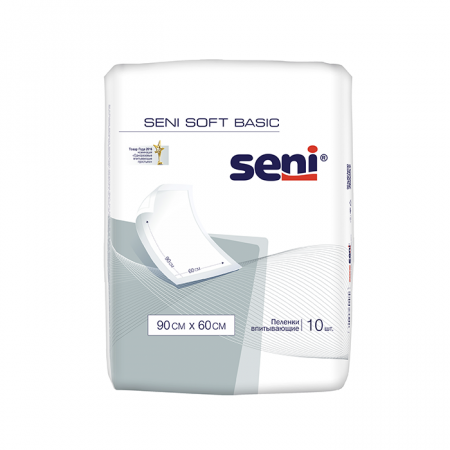 Пеленки гигиенические Seni soft Basic 90 x 60 см 10 шт. фотография товара
