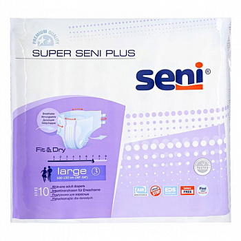 Урологические подгузники Super Seni Plus Large 10 шт.